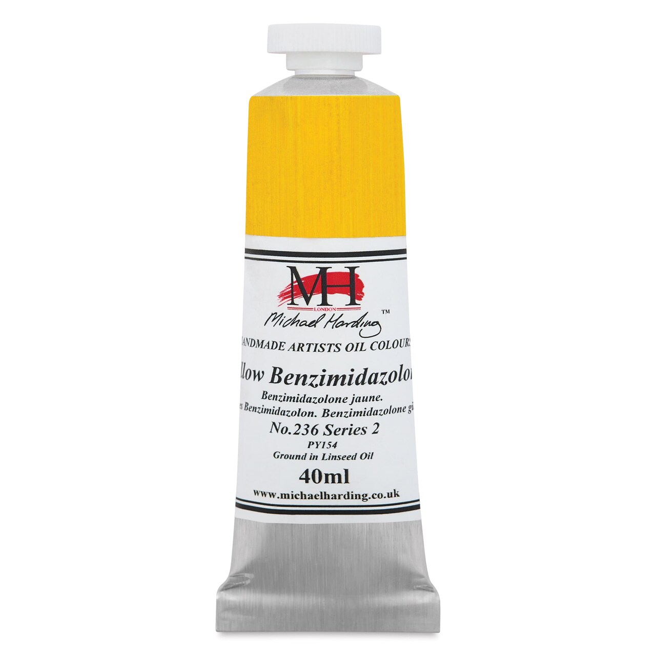 Michael Harding Artists Oil Color - Yellow Benzimidazolone, 40 ml tube